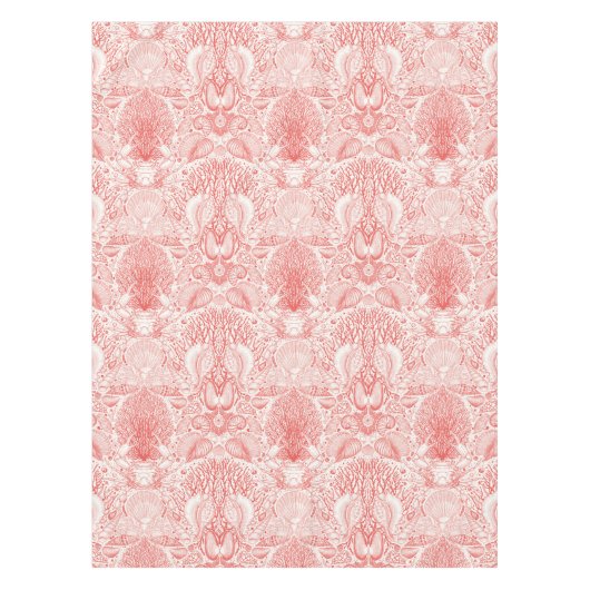 Strandschatten in koraalrood tafelkleed (Voorkant)