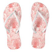 Strandschatten in koraalrood teenslippers (Voetbed)