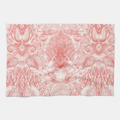 Strandschatten in koraalrood theedoek (Horizontaal)