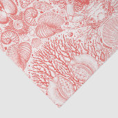 Strandschatten in koraalrood tissuepapier (Detail)