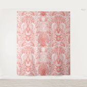 Strandschatten in koraalrood wandkleed (Voorkant)