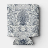 Strandschatten, schelpen, krab, koralen en zeewier blikjeskoeler (Achterkant)