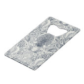 Strandschatten, schelpen, krab, koralen en zeewier creditkaart flessenopener (Achterkant Gekanteld)