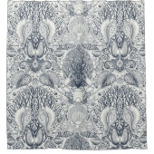 Strandschatten, schelpen, krab, koralen en zeewier douchegordijn (Voorkant)