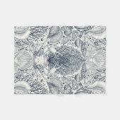 Strandschatten, schelpen, krab, koralen en zeewier fleece deken (Voorkant (Horizontaal))