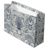 Strandschatten, schelpen, krab, koralen en zeewier groot cadeauzakje (Voorkant Gekanteld)