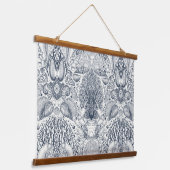 Strandschatten, schelpen, krab, koralen en zeewier hangend wandkleed (Gebogen)