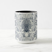 Strandschatten, schelpen, krab, koralen en zeewier mok (Midden)