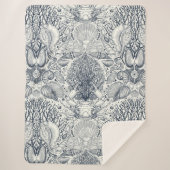 Strandschatten, schelpen, krab, koralen en zeewier sherpa deken (Voorkant)