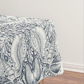 Strandschatten, schelpen, krab, koralen en zeewier tafelkleed (Voorbeeld)