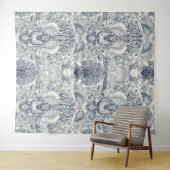 Strandschatten, schelpen, krab, koralen en zeewier wandkleed (In Situ (horizontaal))