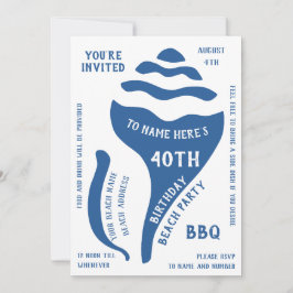 Strandschelp verjaardag kaart