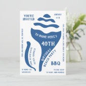 Strandschelp verjaardag kaart (Staand voorkant)