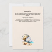 Strandschelpen tropische schelpen iriserende oceaa kaart (Achterkant)