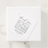 Strandschets Modern Wedding Favor Label (In situ)