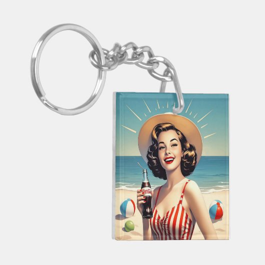 "  STRANDSCHOONHEID " SLEUTELHANGER (Voorkant Links)