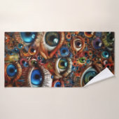 Strandservice van abstracte kunst Oeil Badhanddoek (Badhanddoek)