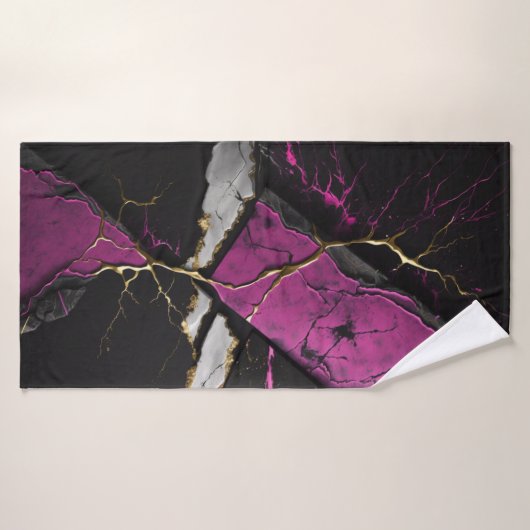 Strandservice voor abstracte kunst badhanddoek (Badhanddoek)