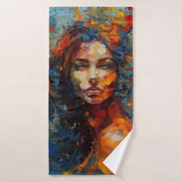 Strandservice voor abstracte kunst badhanddoek