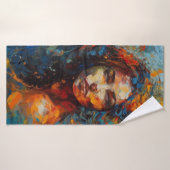 Strandservice voor abstracte kunst badhanddoek (Badhanddoek)