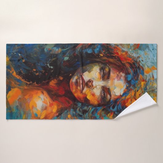 Strandservice voor abstracte kunst badhanddoek (Badhanddoek)