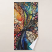 Strandservice voor abstracte kunst badhanddoek (Badhanddoek)
