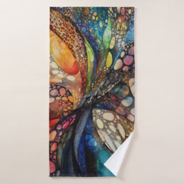 Strandservice voor abstracte kunst badhanddoek