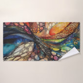 Strandservice voor abstracte kunst badhanddoek (Badhanddoek)