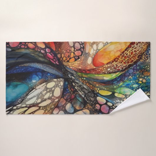 Strandservice voor abstracte kunst badhanddoek (Badhanddoek)