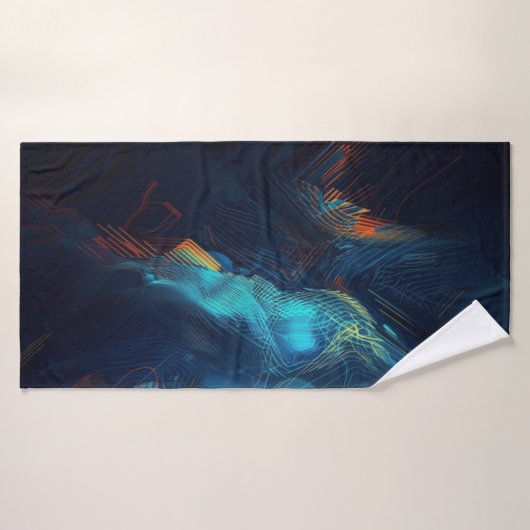Strandservice voor abstracte kunst badhanddoek (Badhanddoek)