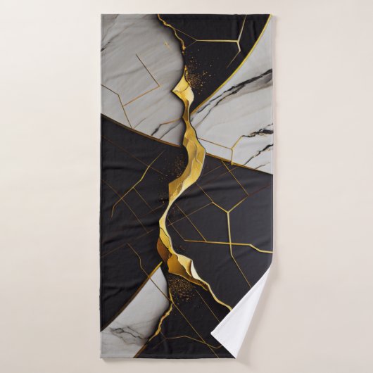 Strandservice voor abstracte kunst badhanddoek (Badhanddoek)