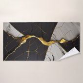 Strandservice voor abstracte kunst badhanddoek (Badhanddoek)