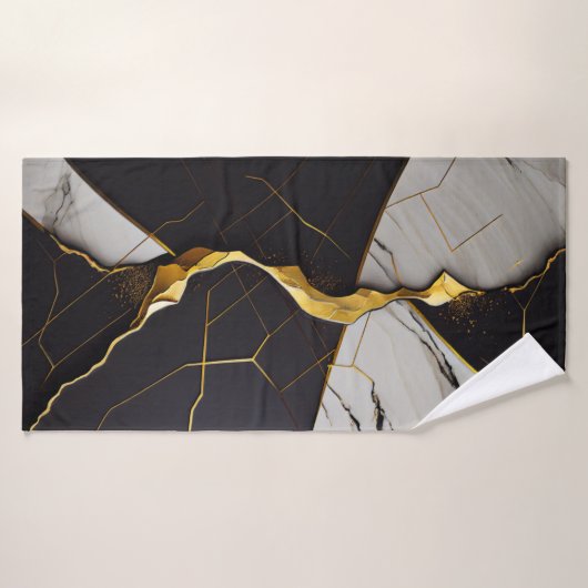 Strandservice voor abstracte kunst badhanddoek (Badhanddoek)