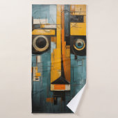 Strandservice voor abstracte kunst badhanddoek (Badhanddoek)