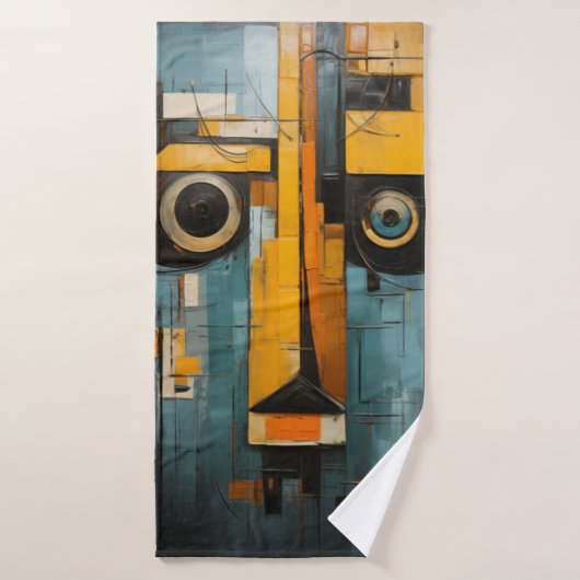 Strandservice voor abstracte kunst badhanddoek (Badhanddoek)