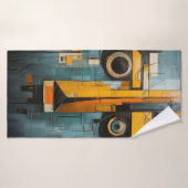 Strandservice voor abstracte kunst badhanddoek (Badhanddoek)
