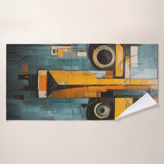Strandservice voor abstracte kunst badhanddoek (Badhanddoek)