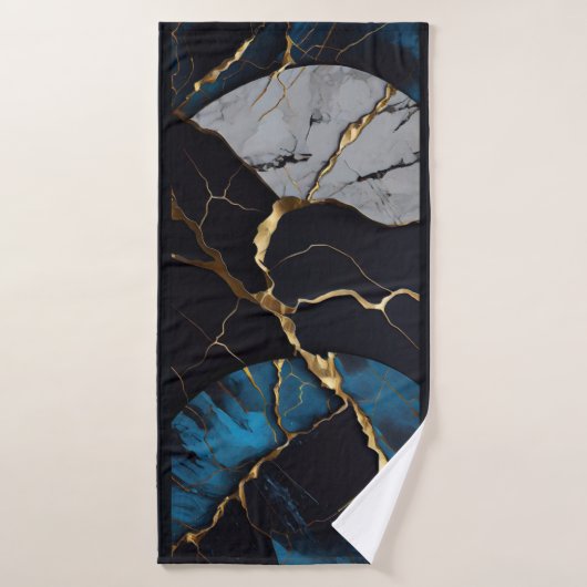 Strandservice voor abstracte kunst badhanddoek (Badhanddoek)