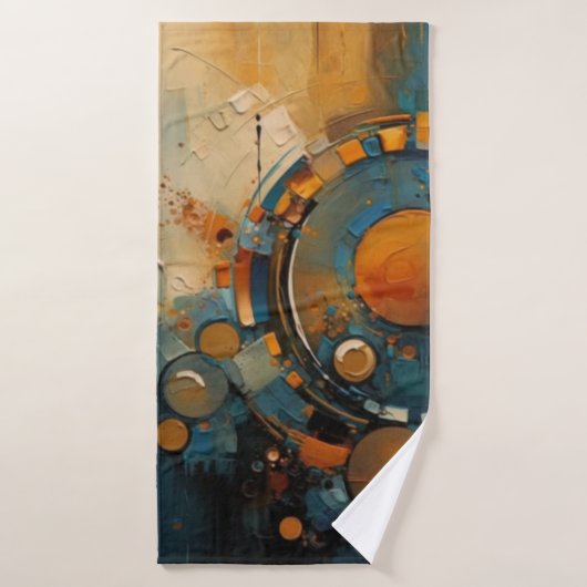 Strandservice voor abstracte kunst badhanddoek (Badhanddoek)