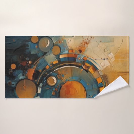 Strandservice voor abstracte kunst badhanddoek (Badhanddoek)