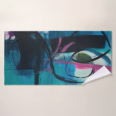 Strandservice voor abstracte kunst badhanddoek (Badhanddoek)