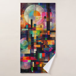 Strandservice voor abstracte kunst badhanddoek