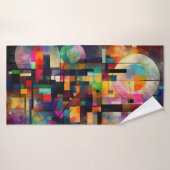 Strandservice voor abstracte kunst badhanddoek (Badhanddoek)