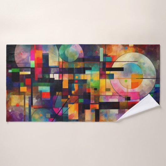 Strandservice voor abstracte kunst badhanddoek (Badhanddoek)