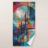 Strandservice voor abstracte kunst badhanddoek (Badhanddoek)