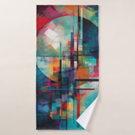 Strandservice voor abstracte kunst badhanddoek