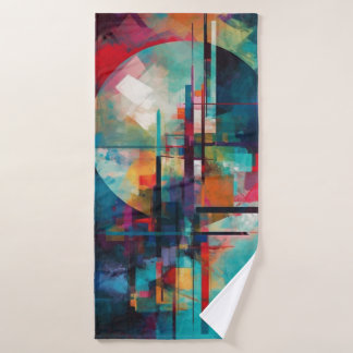 Strandservice voor abstracte kunst badhanddoek
