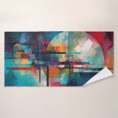 Strandservice voor abstracte kunst badhanddoek (Badhanddoek)