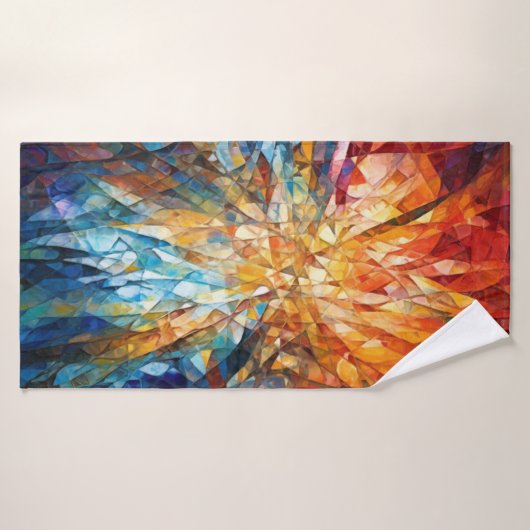 Strandservice voor abstracte kunst badhanddoek (Badhanddoek)