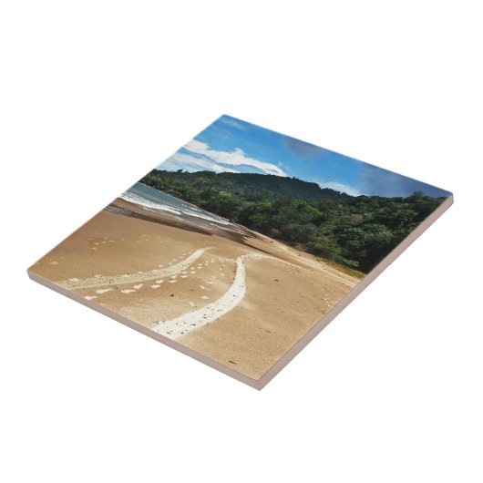 strandsporen tegeltje (Zijkant)